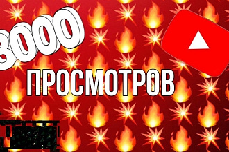 3000 просмотров на Youtube