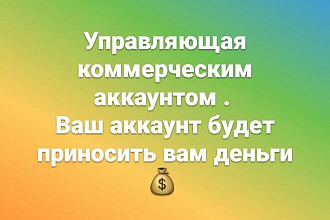 Управляющая коммерческим аккаунтом