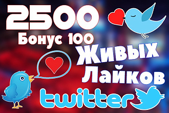 2500+100 лайков на твит в Twitter, Твитер
