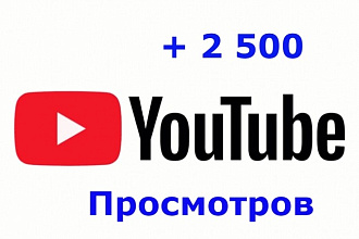 2500 Просмотров YouTube
