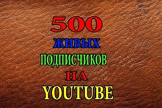 500 реальных, подписчиков в Youtube