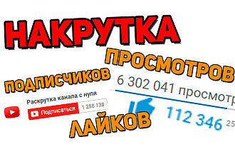 1000 просмотров YouTube живые люди + подарок