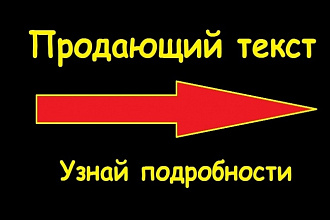 Напишу продающий текст для вашего сайта