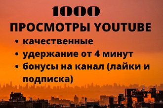 2000 качественных просмотров с удержанием до 10 минут
