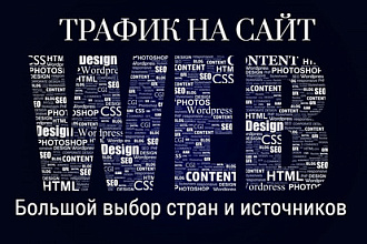Живой трафик на сайт. 5000 посетителей. Большой выбор стран