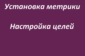 Установка метрики, настройка целей