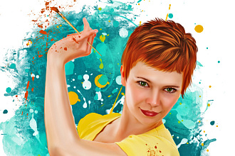 Портрет по фото в стиле Dream Art