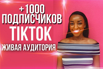 +1000 живых подписчиков на ваш ТикТок канал. Живая аудитория