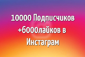 10000 подписчиков и 5 000 лайков