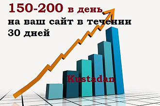 Увеличу трафик сайта на 150-200 человек в день в течение 30 дней