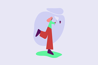 Создам иллюстрацию в стиле flat