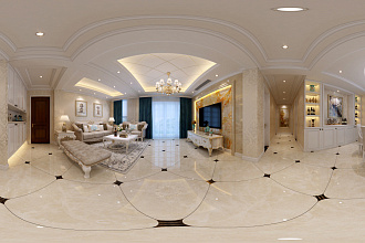 Готовая сцена классического интерьера в 3ds Max V-Ray