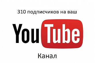 310 подписчиков на ваш YouTube канал
