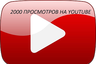 Просмотры на видео Youtube-2000 просмотров