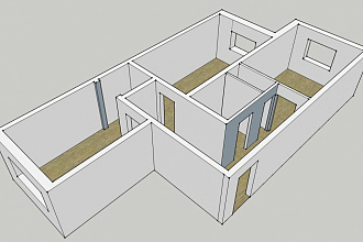 Нарисую 3D модель квартиры