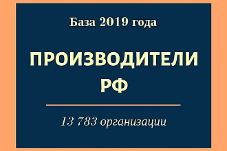 База производителей РФ 2020 год