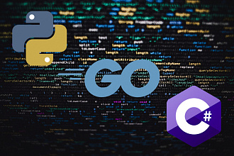 Написание программ на языках C#, Python, Go