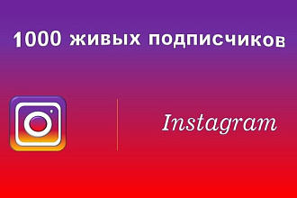 1000 Живых подписчиков в Instagram Офферные