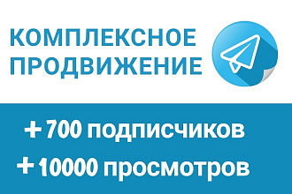 Комплексное продвижение Telegram. Живые подписчики, просмотры