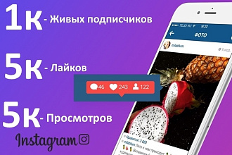 Комплекс 1000 подписчиков 5000 к лайков 5000 к просмотров