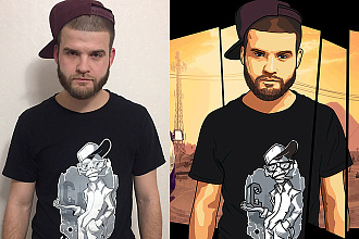 Портрет в стиле GTA