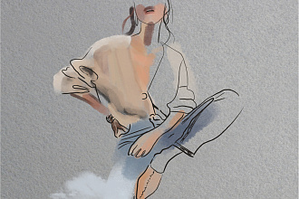 Fashion иллюстрация фешн