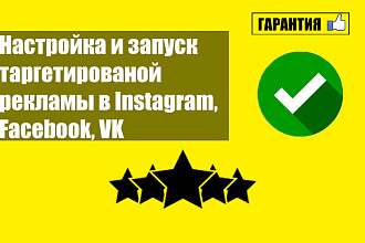 Настройка и запуск таргетированой рекламы в Instagram, Facebook, VK