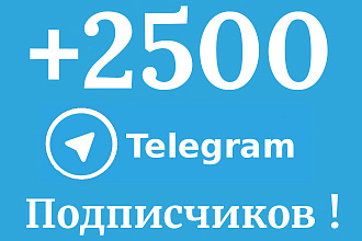 Добавим 2500 подписчиков на канал Телеграм - Telegram members
