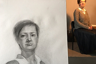 Нарисую портрет карандашом, сепией, углём с фотографии