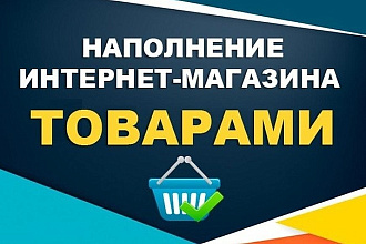 Наполнение интернет-магазина 100 товарами по вашим требованиям