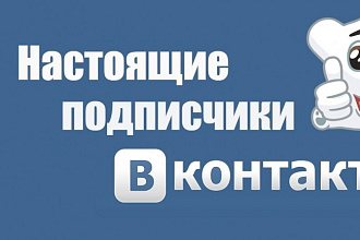 Живые подписчики в ВК. 500 штук без собачек и отписок