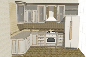 3D модель кухонного гарнитура