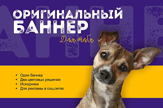 Оригинальный баннер для сайта или соц. сети