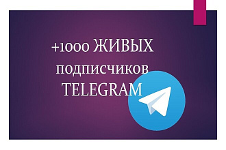 От 1000 подписчиков на канал или группу Telegram