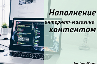 Наполнение сайта товарами