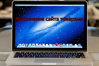 Наполнение сайта товарами