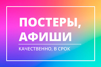 Дизайн афиши, постера, плаката
