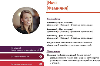 Я занимаюсь написанием резюме почти для любого вида деятельности
