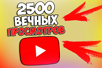 2500 вечных просмотров youtube. Без ботов и программ