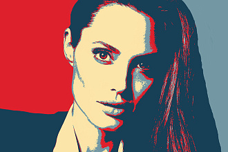Портрет, аватарка в стиле Hope ART, Pop art