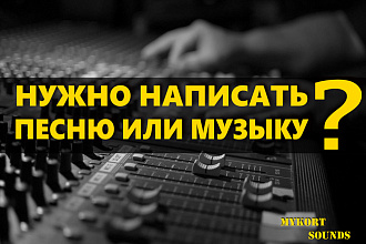 Напишу музыку или песню вне зависимости от жанра