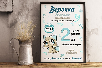 Метрика для новорожденного