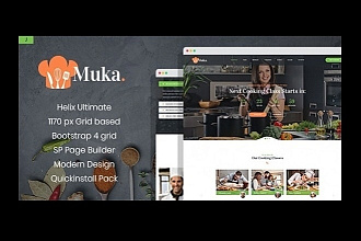 MUKA V1.0 - шаблон joomla ДЛЯ уроков ПО выпечке И кулинарии