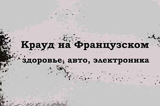 Крауд на Французском под здоровье, авто, электроника