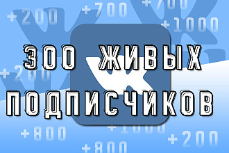 300 живых подписчиков ВК