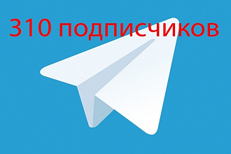 310 подписчиков на канал telegram