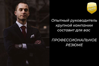 Составлю профессиональное резюме