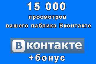 Обеспечу 15 000 уникальных посетителей в паблик Вконтакте+супер бонус