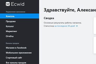 Оформление и настройка интернет-магазина на ECWID