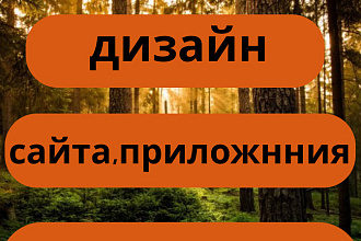 Сделаю дизайн приложения, сайта, главной страницы сайта